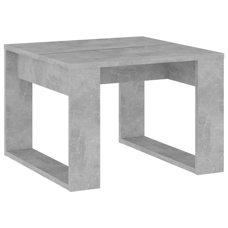 Bijzettafel 50x50x35 cm spaanplaat betongrijs MeubelReus