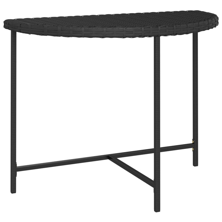 Tuintafel 100x50x75 cm poly rattan zwart MeubelReus