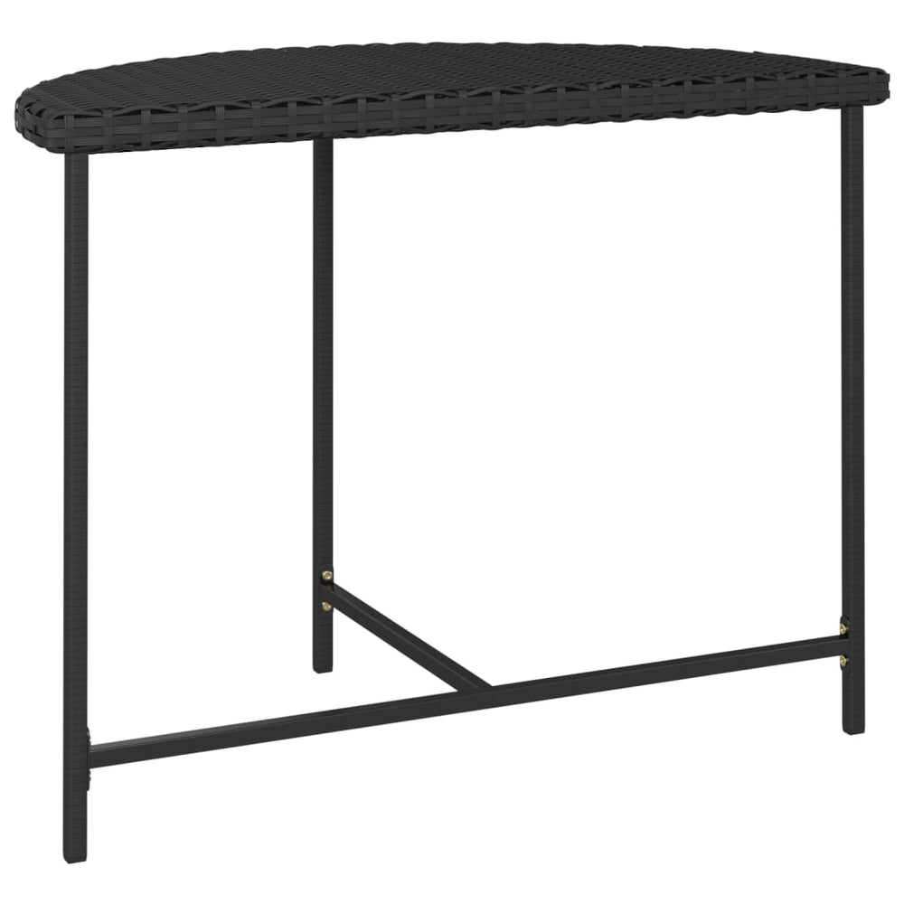 Tuintafel 100x50x75 cm poly rattan zwart MeubelReus