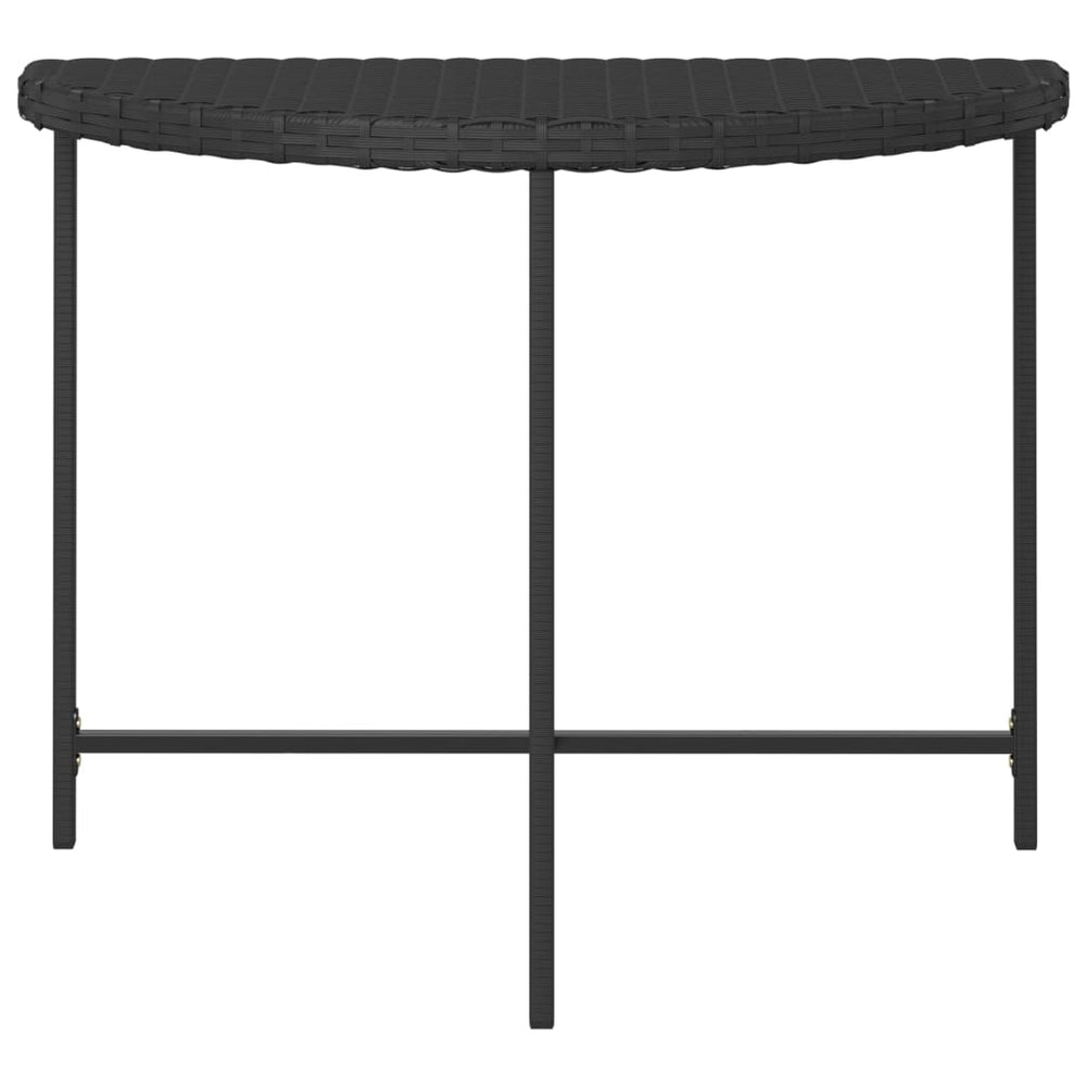 Tuintafel 100x50x75 cm poly rattan zwart MeubelReus