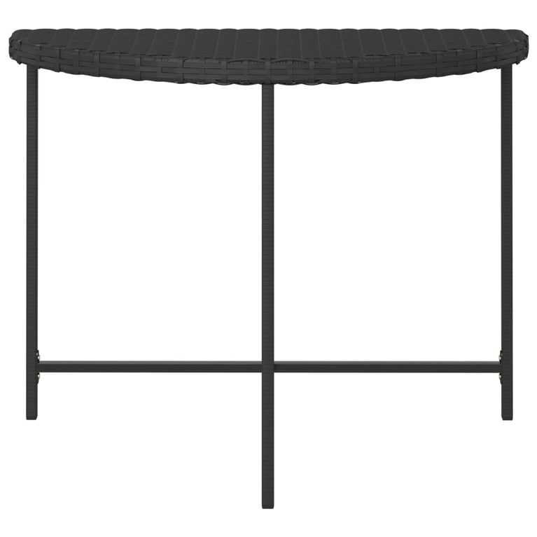Tuintafel 100x50x75 cm poly rattan zwart MeubelReus