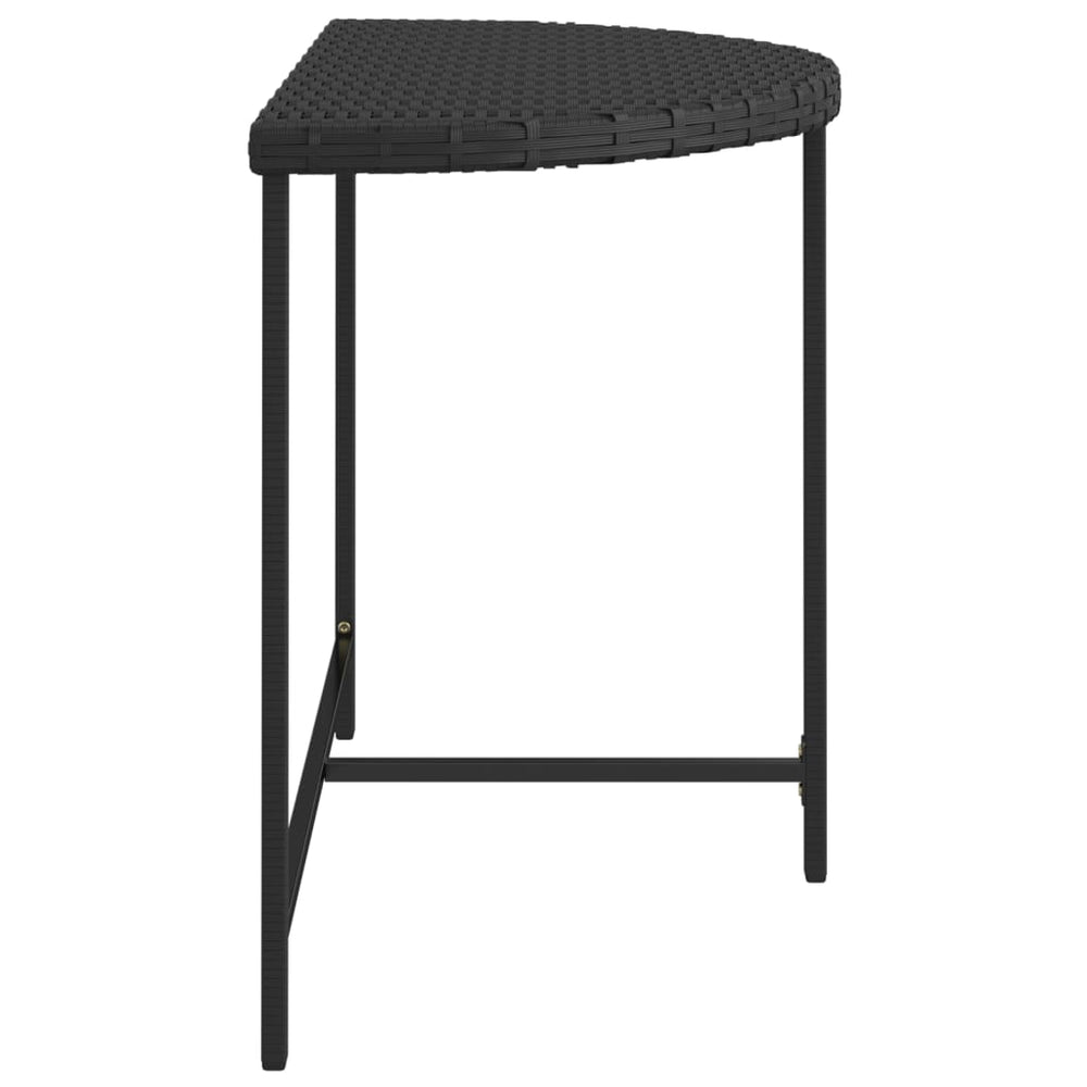 Tuintafel 100x50x75 cm poly rattan zwart MeubelReus