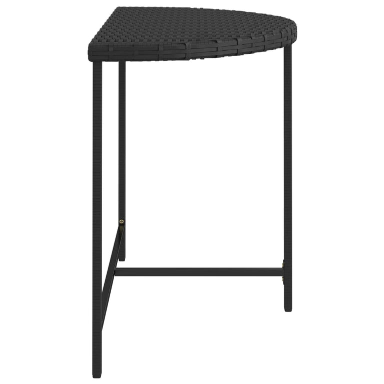 Tuintafel 100x50x75 cm poly rattan zwart MeubelReus