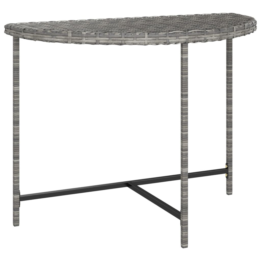 Tuintafel 100x50x75 cm poly rattan grijs MeubelReus