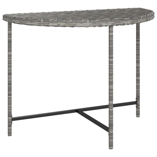 Tuintafel 100x50x75 cm poly rattan grijs MeubelReus