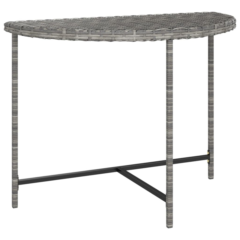 Tuintafel 100x50x75 cm poly rattan grijs MeubelReus