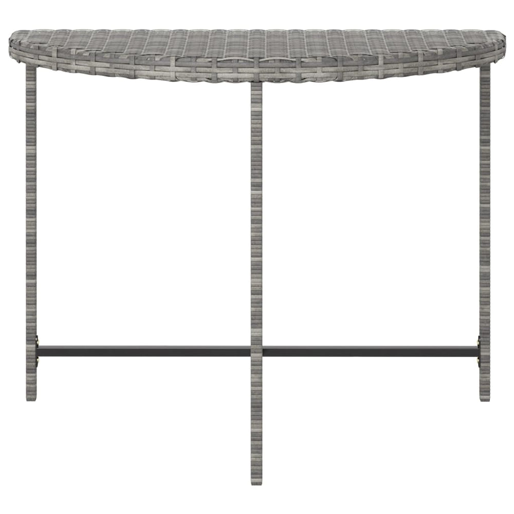 Tuintafel 100x50x75 cm poly rattan grijs MeubelReus