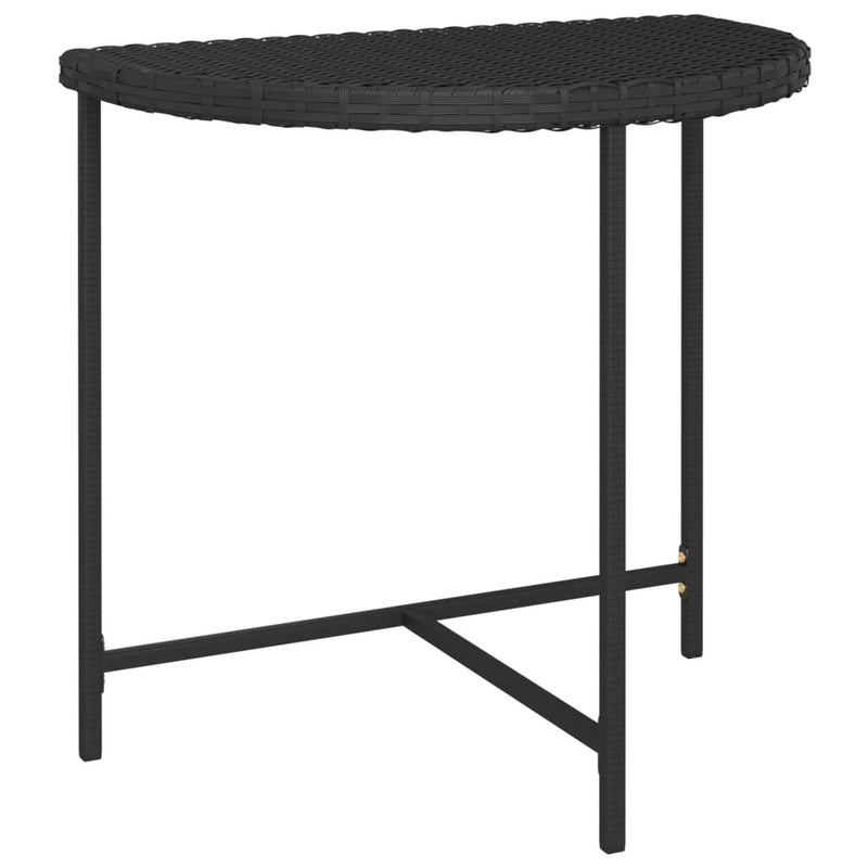 Tuintafel 80x50x75 cm poly rattan zwart MeubelReus