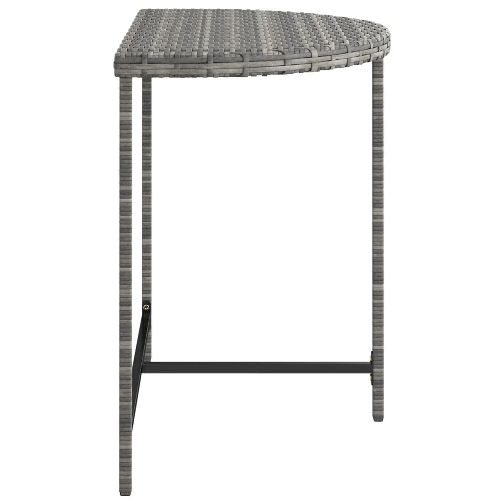 Tuintafel 80x50x75 cm poly rattan grijs MeubelReus