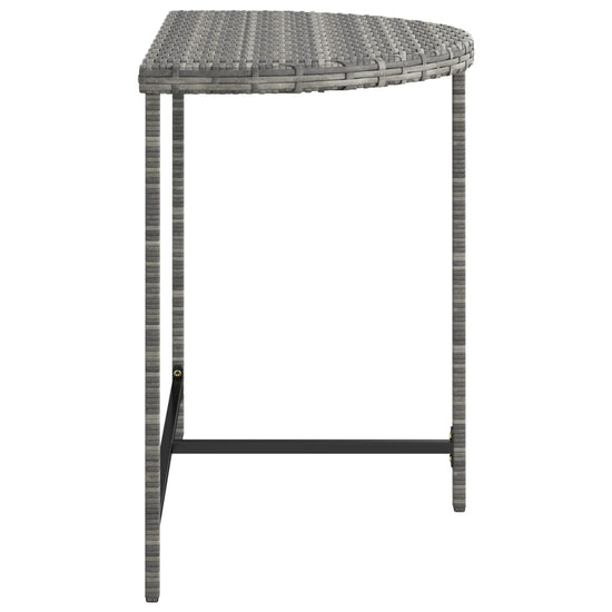 Tuintafel 80x50x75 cm poly rattan grijs MeubelReus