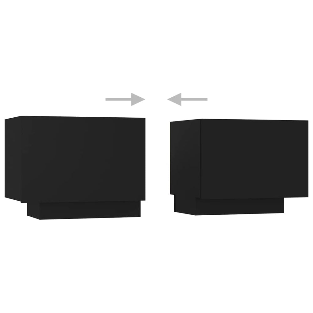 Nachtkastje 100x35x40 cm spaanplaat zwart MeubelReus