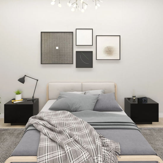 Nachtkastje 100x35x40 cm spaanplaat zwart MeubelReus