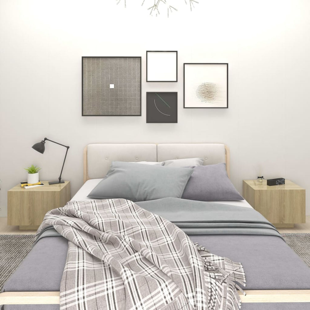 Nachtkastje 100x35x40 cm spaanplaat sonoma eikenkleurig MeubelReus