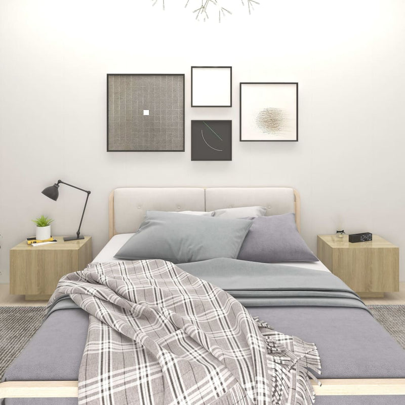 Nachtkastje 100x35x40 cm spaanplaat sonoma eikenkleurig MeubelReus