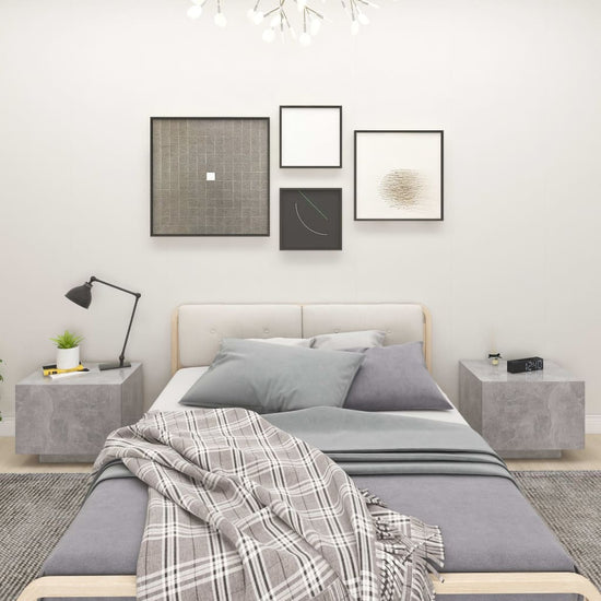 Nachtkastje 100x35x40 cm spaanplaat betongrijs MeubelReus