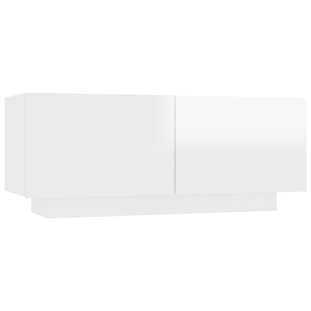 Nachtkastje 100x35x40 cm spaanplaat hoogglans wit MeubelReus