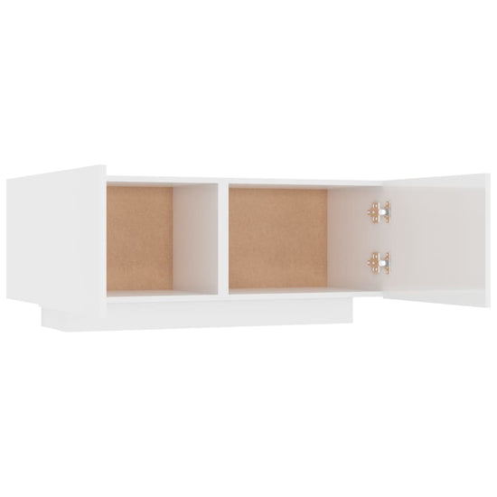 Nachtkastje 100x35x40 cm spaanplaat hoogglans wit MeubelReus