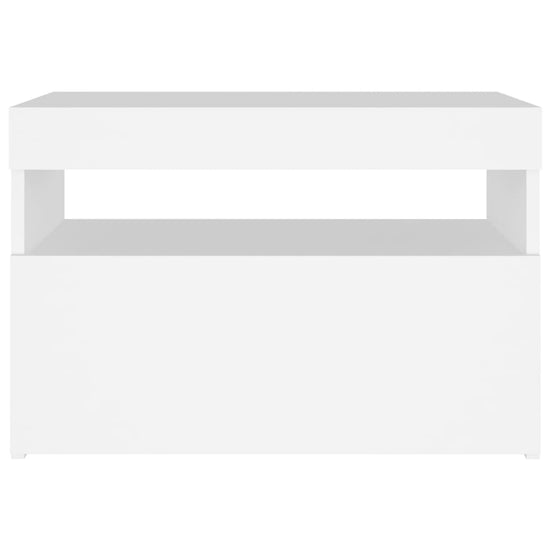 Nachtkastjes 2 st LED-verlichting 60x35x40 cm bewerkt hout wit MeubelReus