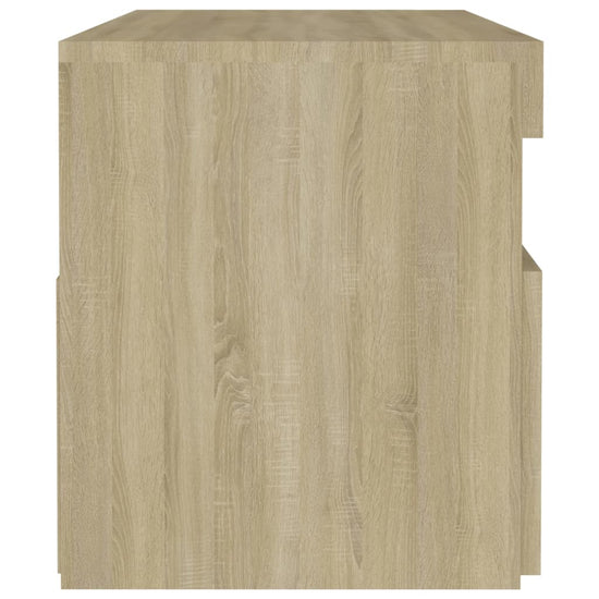 Nachtkastje LED-verlichting 60x35x40 cm bewerkt hout sonoma eik MeubelReus