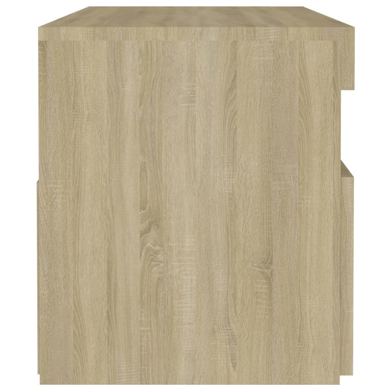 Nachtkastje LED-verlichting 60x35x40 cm bewerkt hout sonoma eik MeubelReus