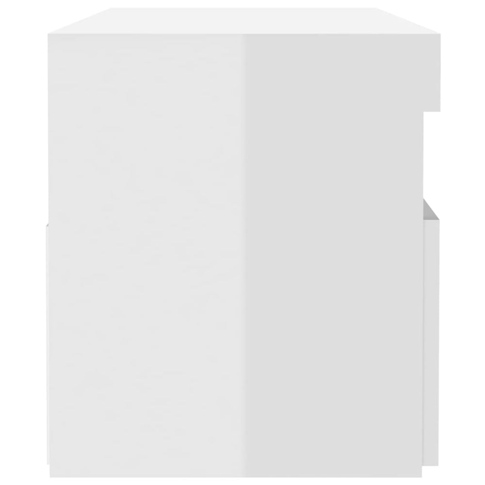 Nachtkastjes 2 st LED-verlichting 60x35x40 cm hoogglans wit MeubelReus