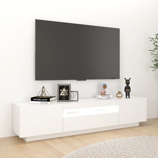 Tv-meubel met LED-verlichting 180x35x40 cm wit MeubelReus