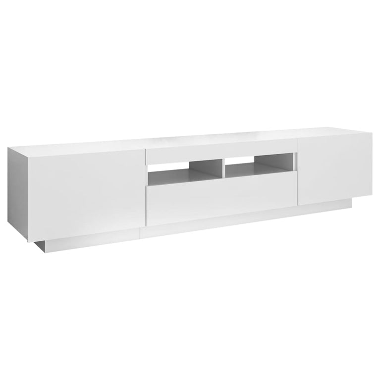 Tv-meubel met LED-verlichting 180x35x40 cm wit MeubelReus