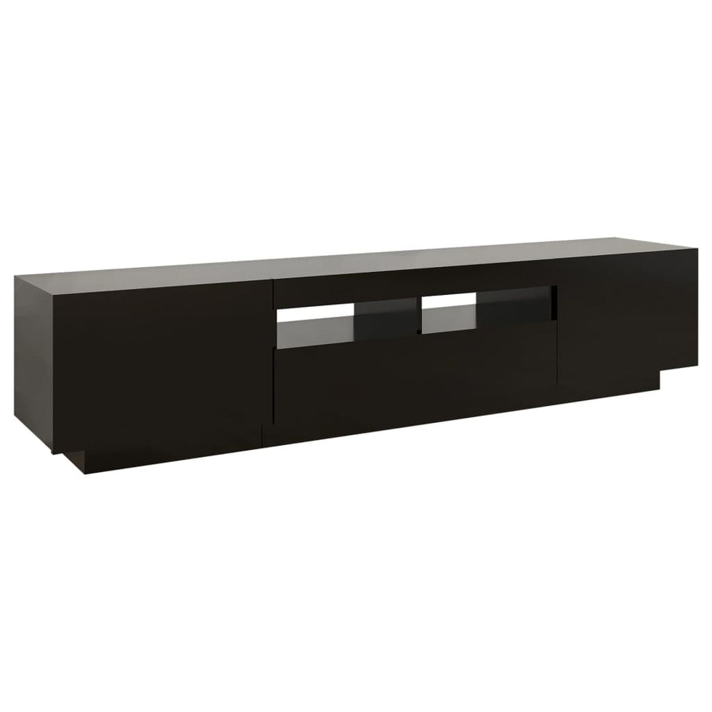 Tv-meubel met LED-verlichting 180x35x40 cm zwart MeubelReus