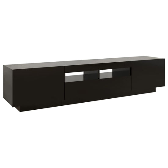 Tv-meubel met LED-verlichting 180x35x40 cm zwart MeubelReus