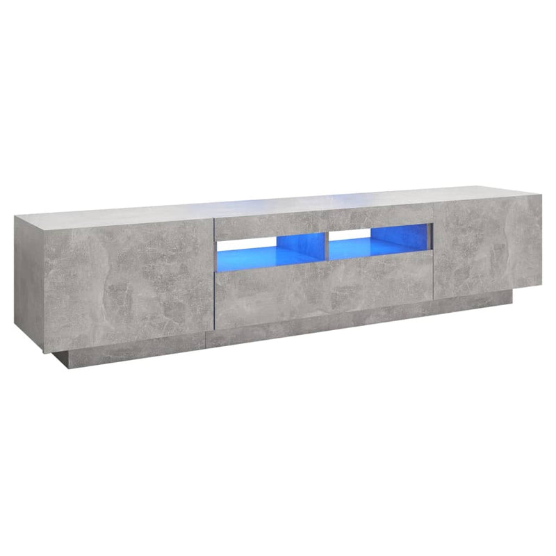 Tv-meubel met LED-verlichting 180x35x40 cm betongrijs MeubelReus