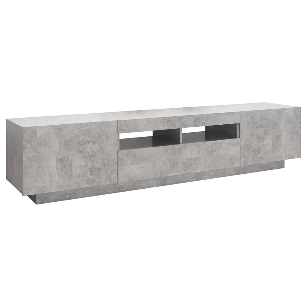 Tv-meubel met LED-verlichting 180x35x40 cm betongrijs MeubelReus