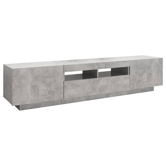 Tv-meubel met LED-verlichting 180x35x40 cm betongrijs MeubelReus