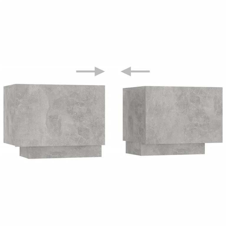 Tv-meubel met LED-verlichting 180x35x40 cm betongrijs MeubelReus