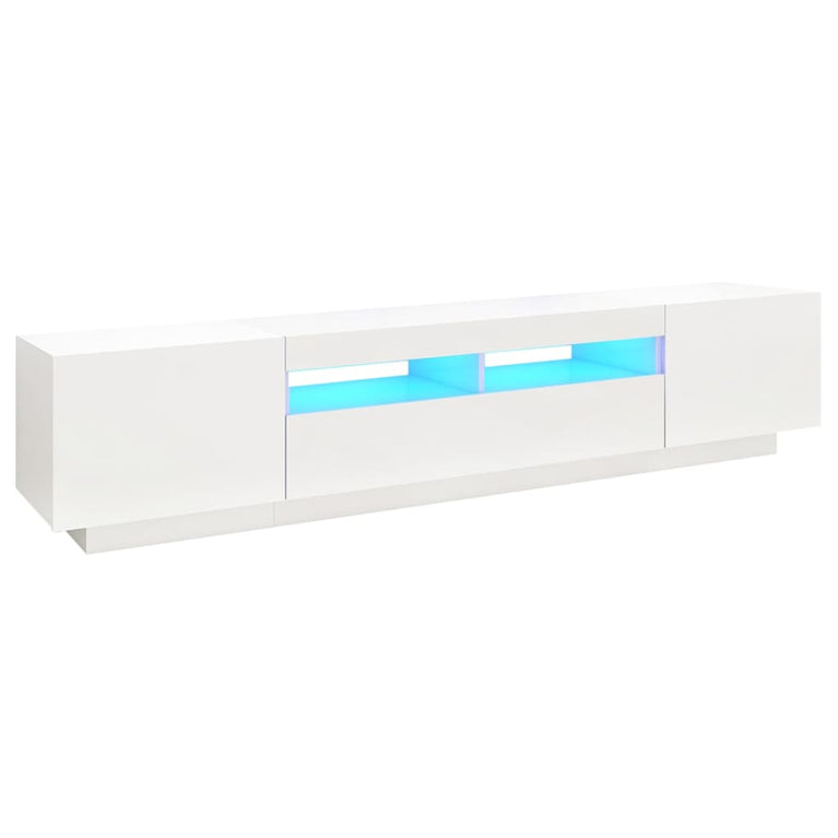 Tv-meubel met LED-verlichting 200x35x40 cm wit MeubelReus