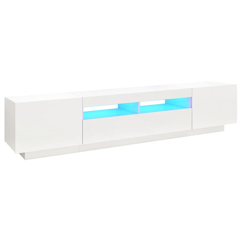 Tv-meubel met LED-verlichting 200x35x40 cm wit MeubelReus
