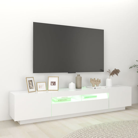 Tv-meubel met LED-verlichting 200x35x40 cm wit MeubelReus