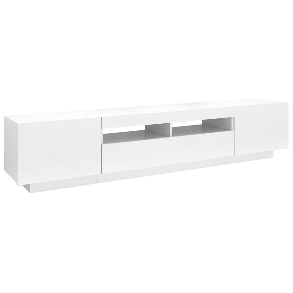 Tv-meubel met LED-verlichting 200x35x40 cm wit MeubelReus