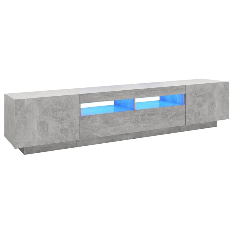 Tv-meubel met LED-verlichting 200x35x40 cm betongrijs MeubelReus