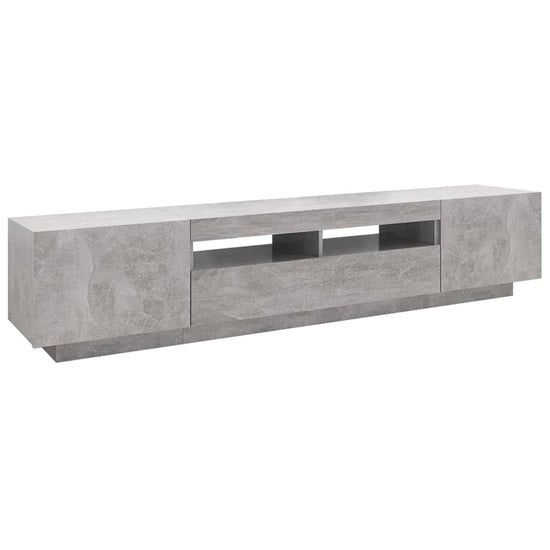 Tv-meubel met LED-verlichting 200x35x40 cm betongrijs MeubelReus
