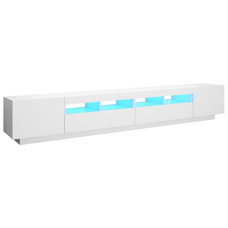 Tv-meubel met LED-verlichting 260x35x40 cm wit MeubelReus