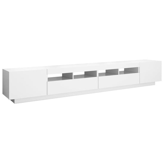 Tv-meubel met LED-verlichting 260x35x40 cm wit MeubelReus