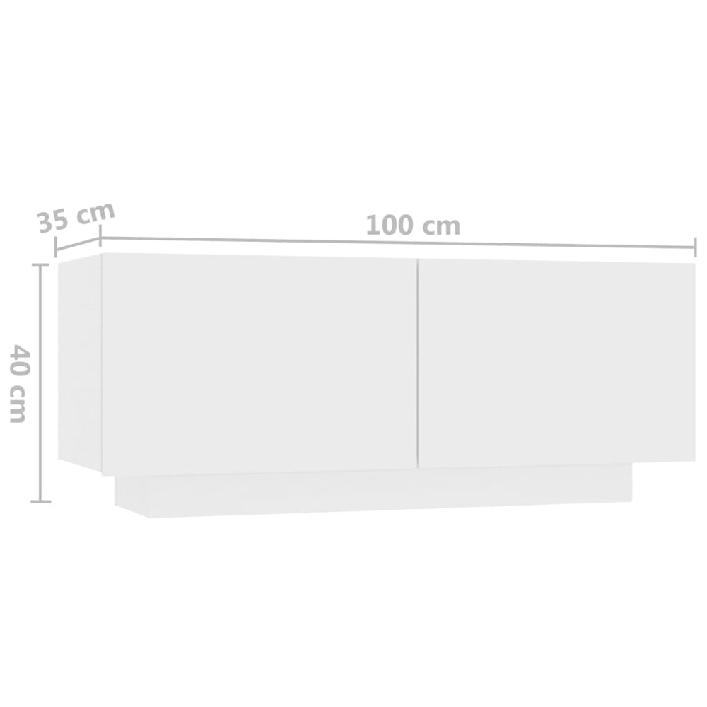 Tv-meubel met LED-verlichting 260x35x40 cm wit MeubelReus