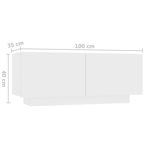 Tv-meubel met LED-verlichting 260x35x40 cm wit MeubelReus