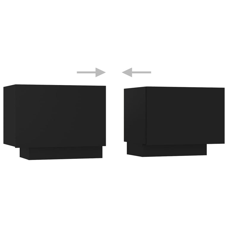 Tv-meubel met LED-verlichting 260x35x40 cm zwart MeubelReus
