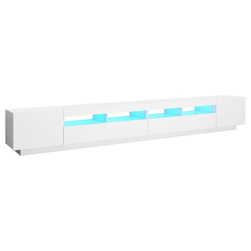 Tv-meubel met LED-verlichting 300x35x40 cm wit MeubelReus