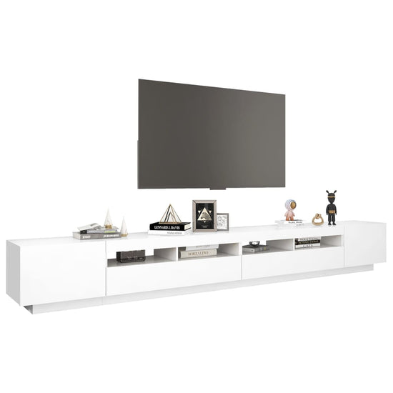 Tv-meubel met LED-verlichting 300x35x40 cm wit MeubelReus