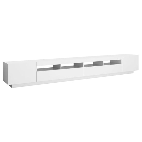 Tv-meubel met LED-verlichting 300x35x40 cm wit MeubelReus