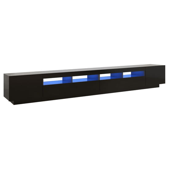 Tv-meubel met LED-verlichting 300x35x40 cm zwart MeubelReus