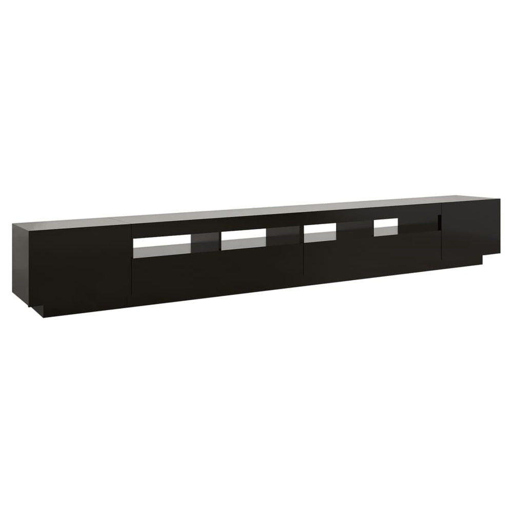 Tv-meubel met LED-verlichting 300x35x40 cm zwart MeubelReus