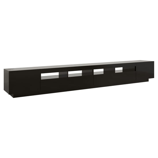 Tv-meubel met LED-verlichting 300x35x40 cm zwart MeubelReus
